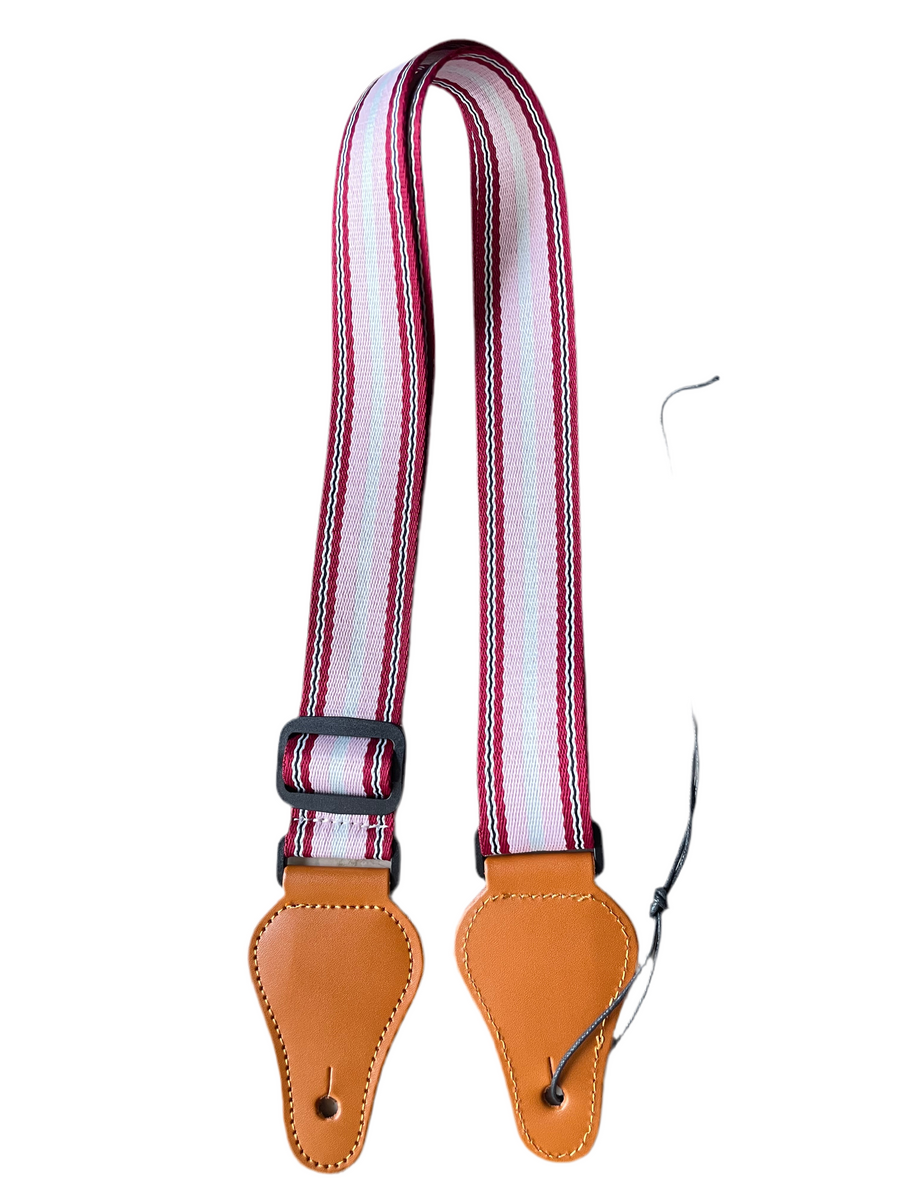 Ukulele Strap STRAP/SD04 Pink Red Stripe