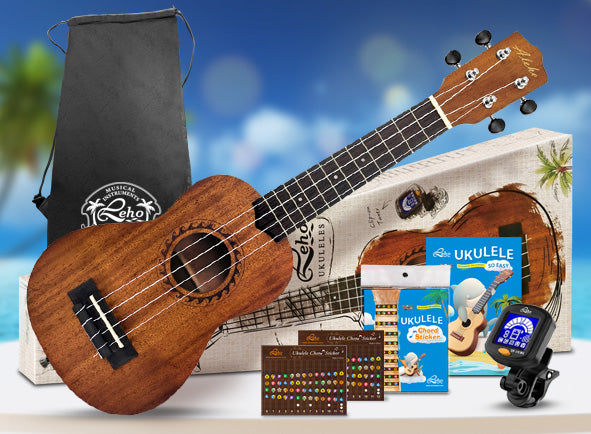 Aleho Wave Soprano Ukulele Starter Kit (ALUS-STK-W)