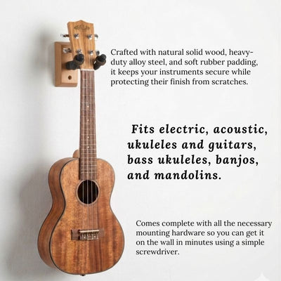 Ukulele / Guitar Wall Hanger (Box of 2)