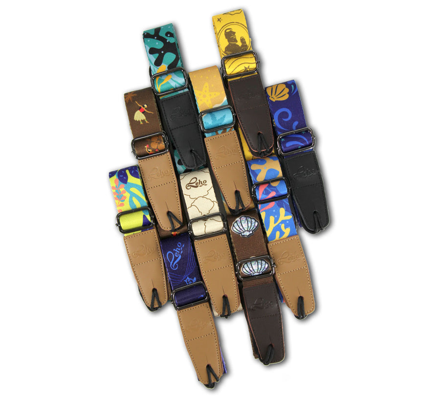 Leho Colourful Ukulele Straps (assorted designs)