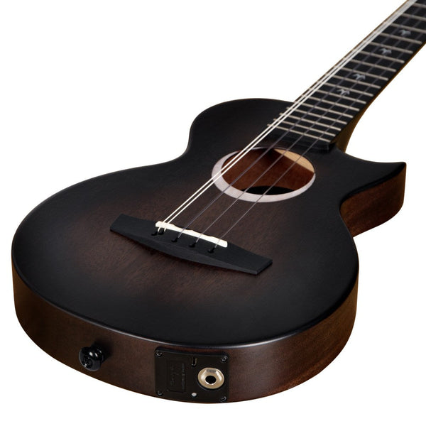 Enya MOON Taimane Signature Black 5String Tenor Ukulele with pickup