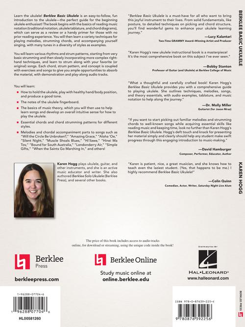 Berklee Basic Ukulele Book with online audio access