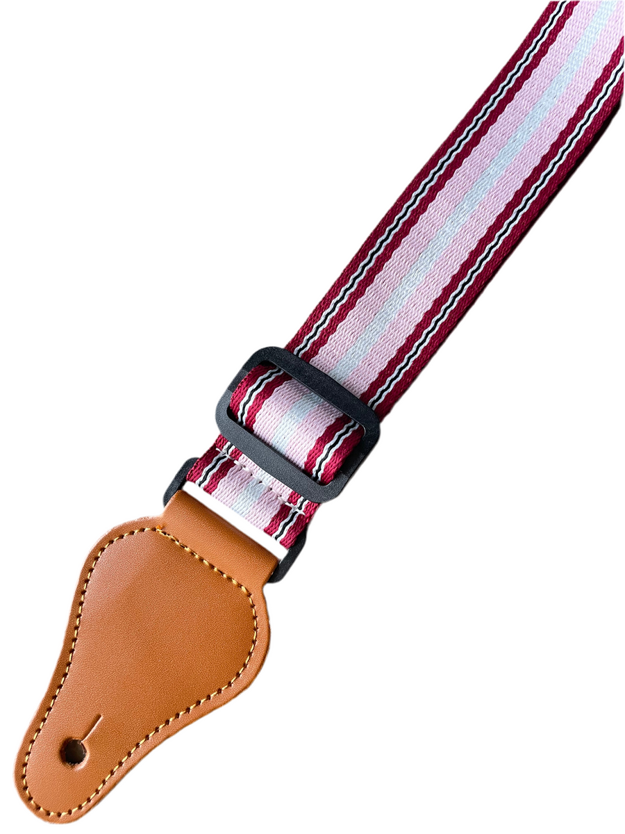 Ukulele Strap STRAP/SD04 Pink Red Stripe