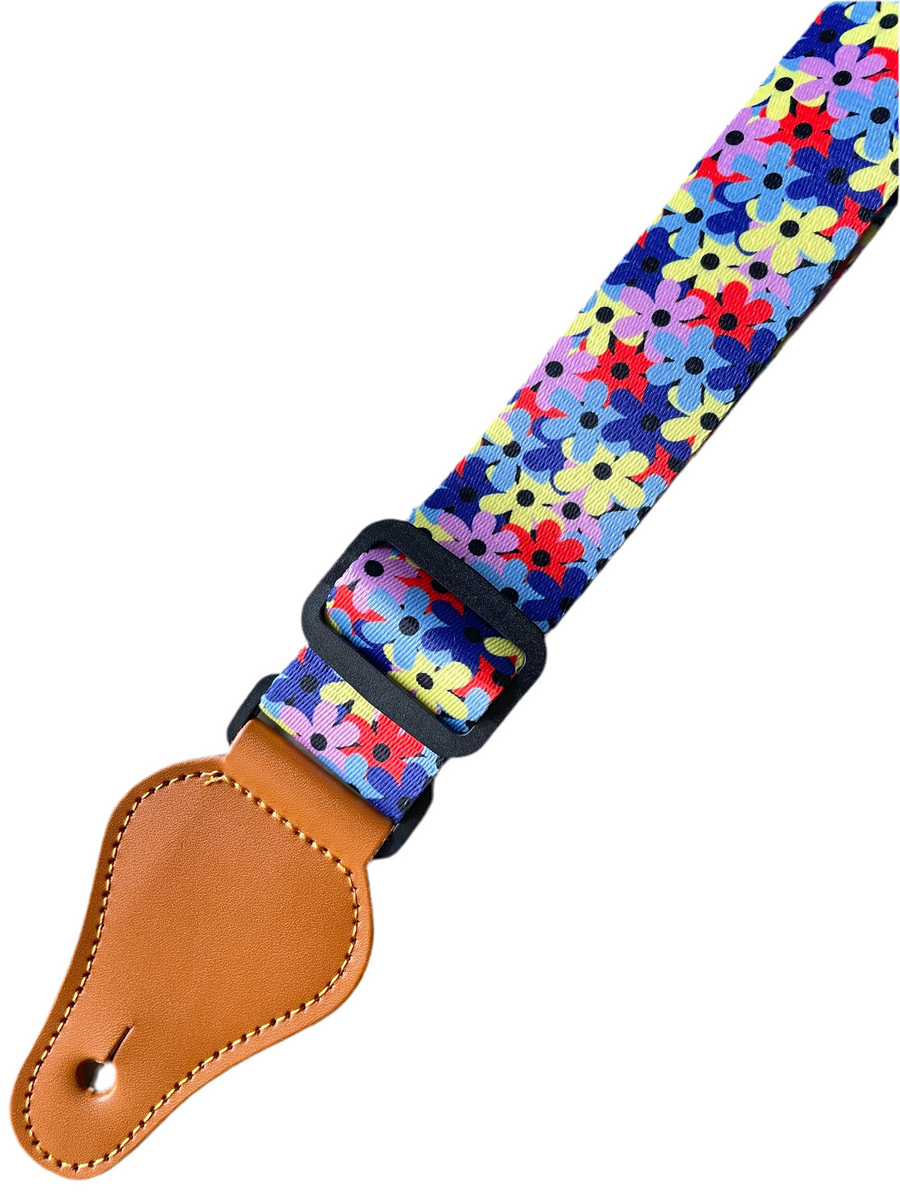 Ukulele Strap STRAP/SD14 Happy Flowers