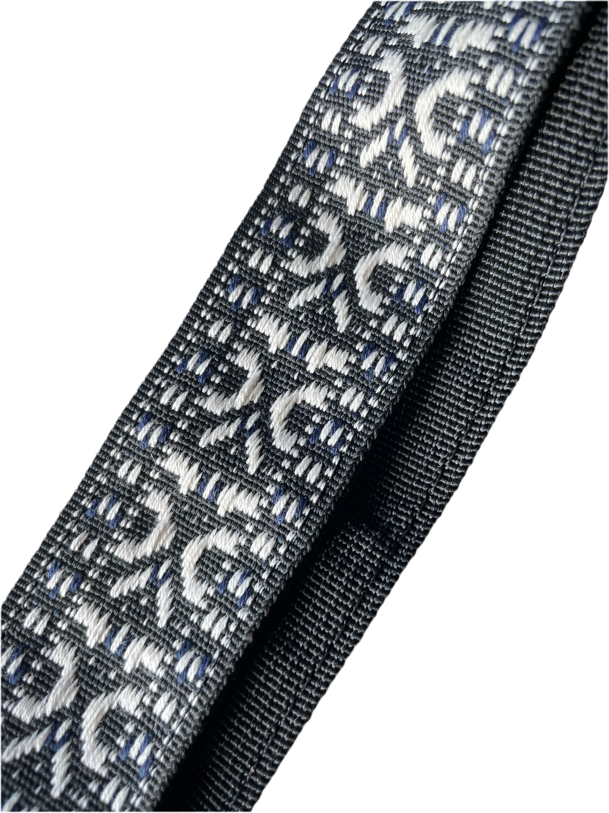 Ukulele Strap STRAP/SD15 Black White Embroidery