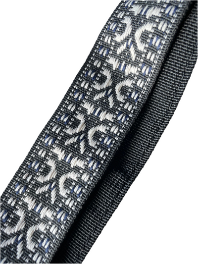 Ukulele Strap STRAP/SD15 Black White Embroidery