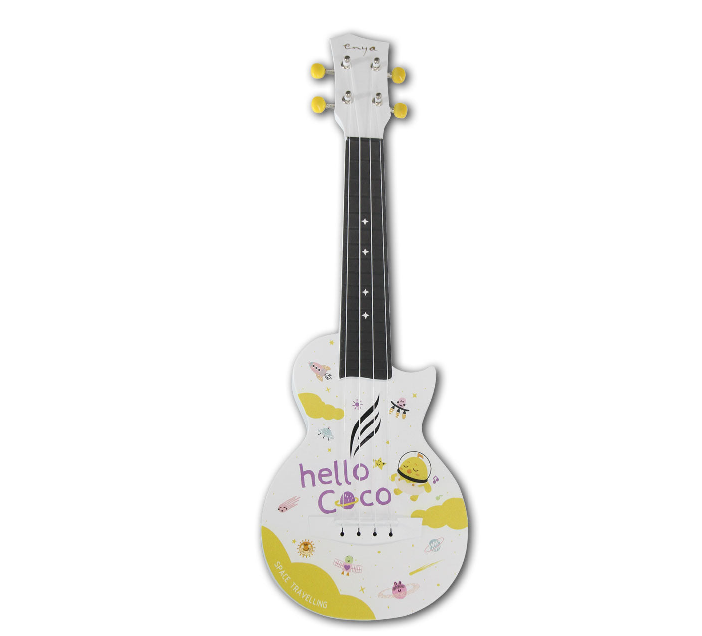 Enya Concert Mini coco Carbon Fiber Travel Ukulele with 13 key melodica,  hand drum and 2 sand shakers