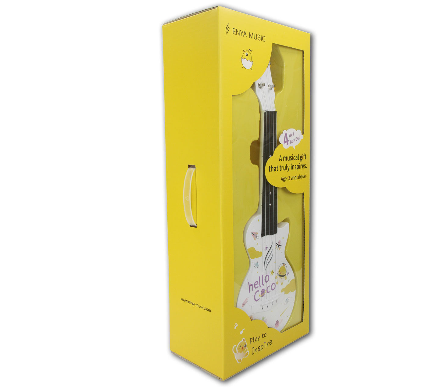 Enya Nova U Mini Coco Ukulele and Percussion Set (4-in-1 pack)