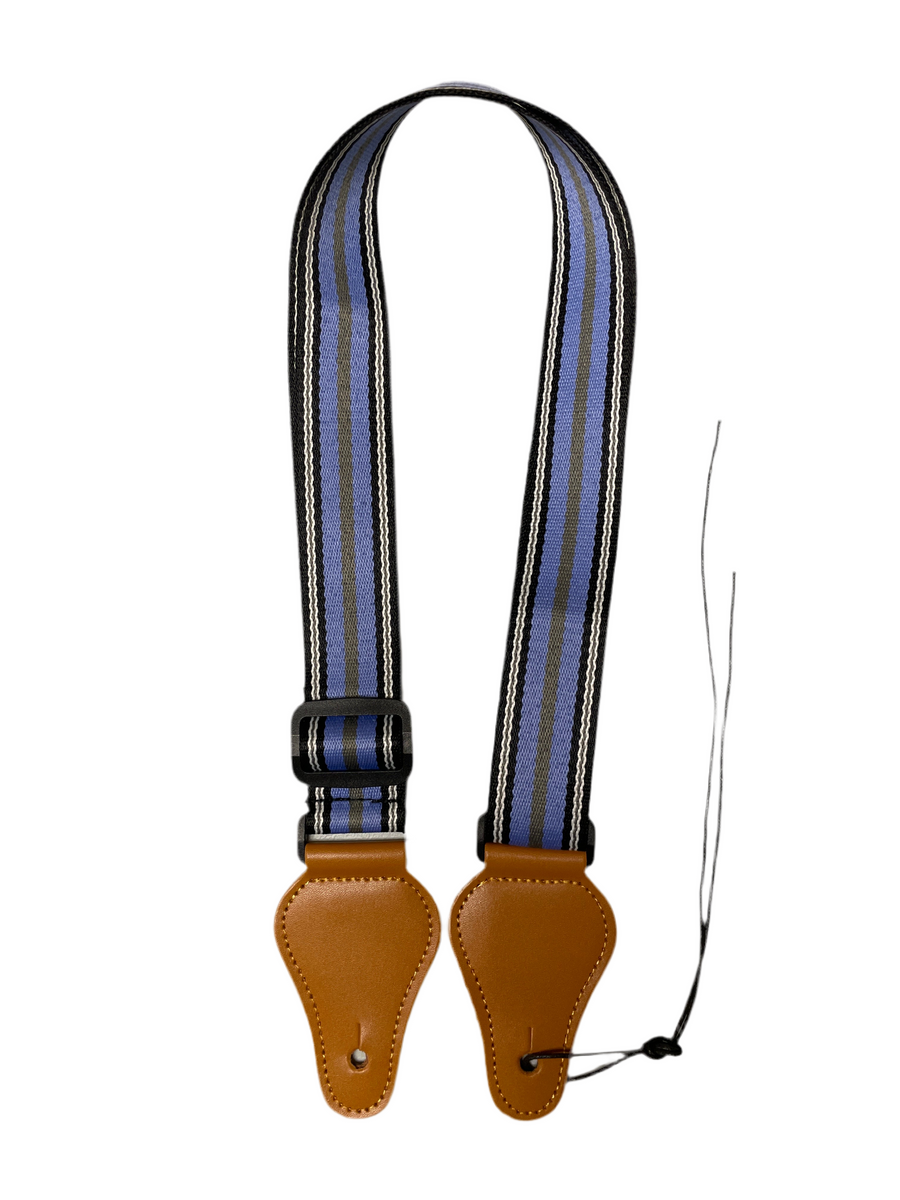 Ukulele Strap STRAP/SD25 Blue Grey Stripes