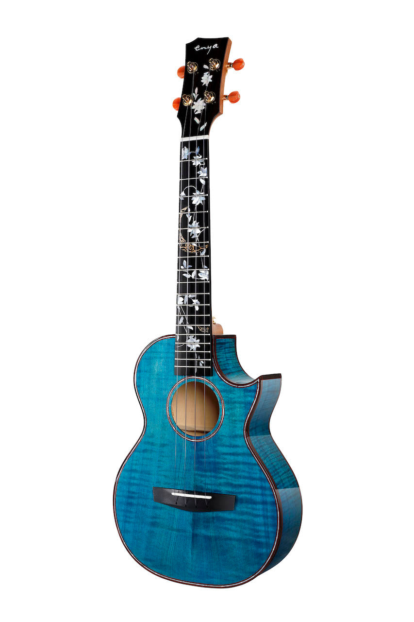Enya All-Solid Flame Maple Flower Ukulele (FLOWER series)