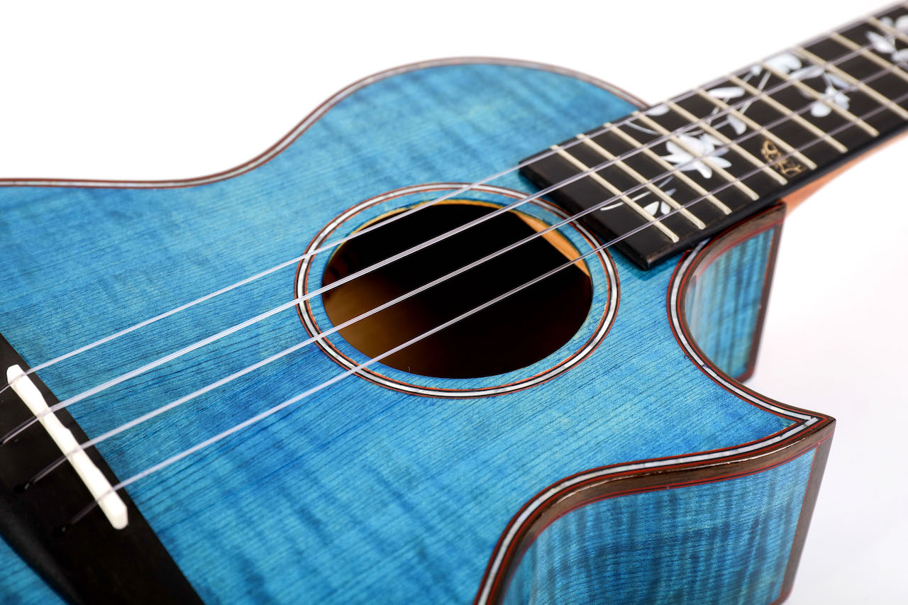 Enya All-Solid Flame Maple Flower Ukulele (FLOWER series)