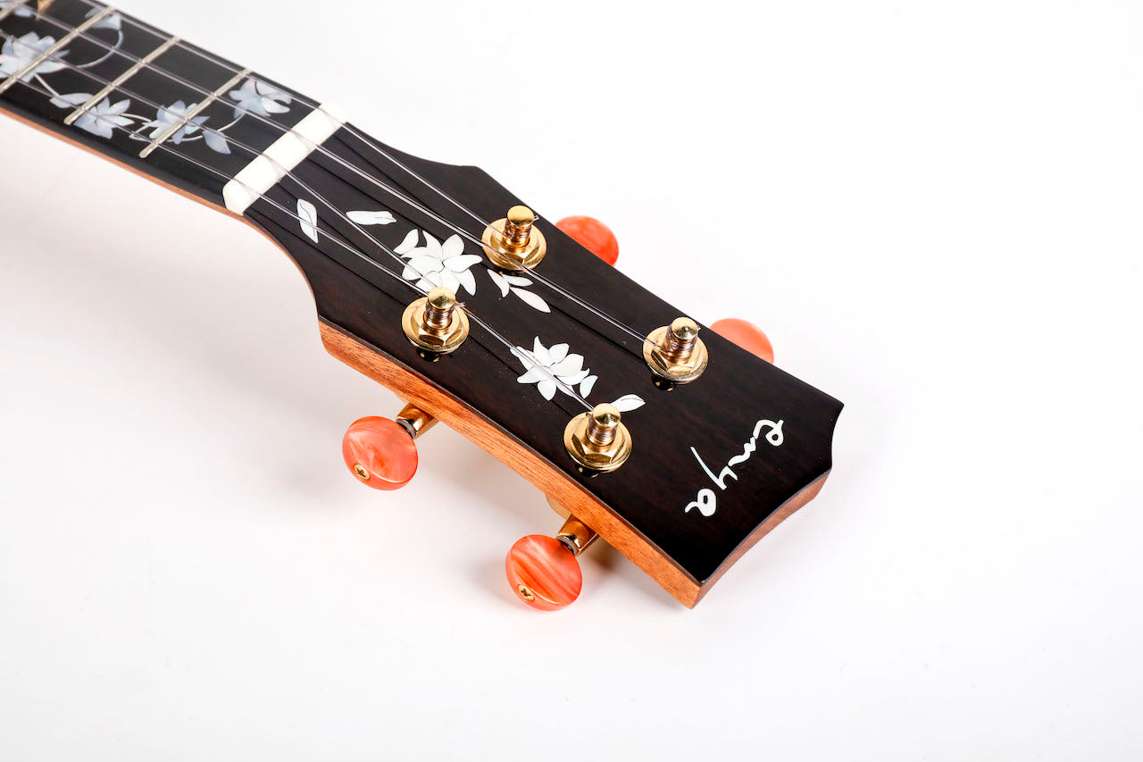 Enya All-Solid Flame Maple Flower Ukulele (FLOWER series)