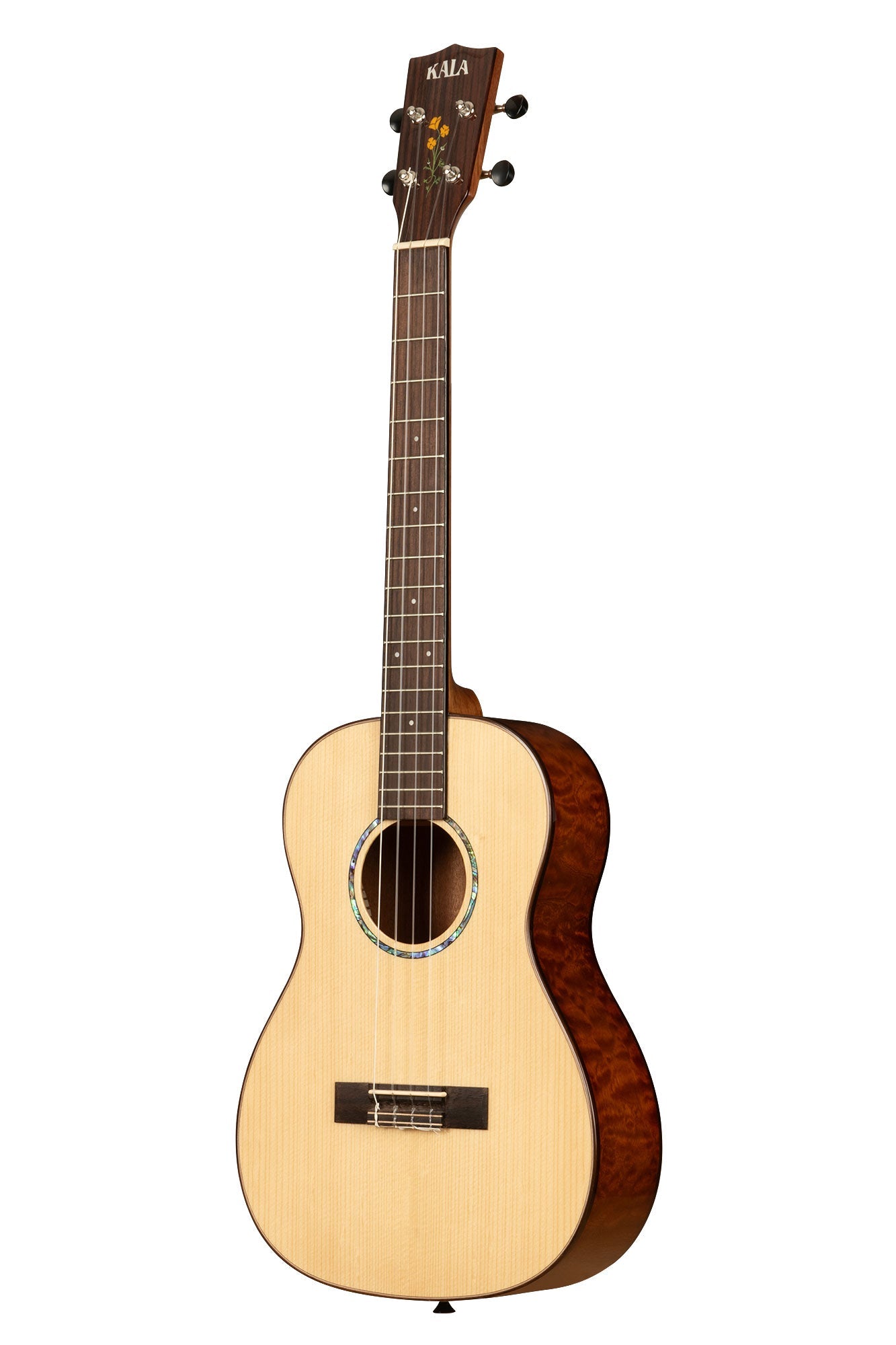 Kala 20th Anniversary Solid Spruce Top Quilted Mahogany Baritone Ukulele (KA-20TH-SQS-B)