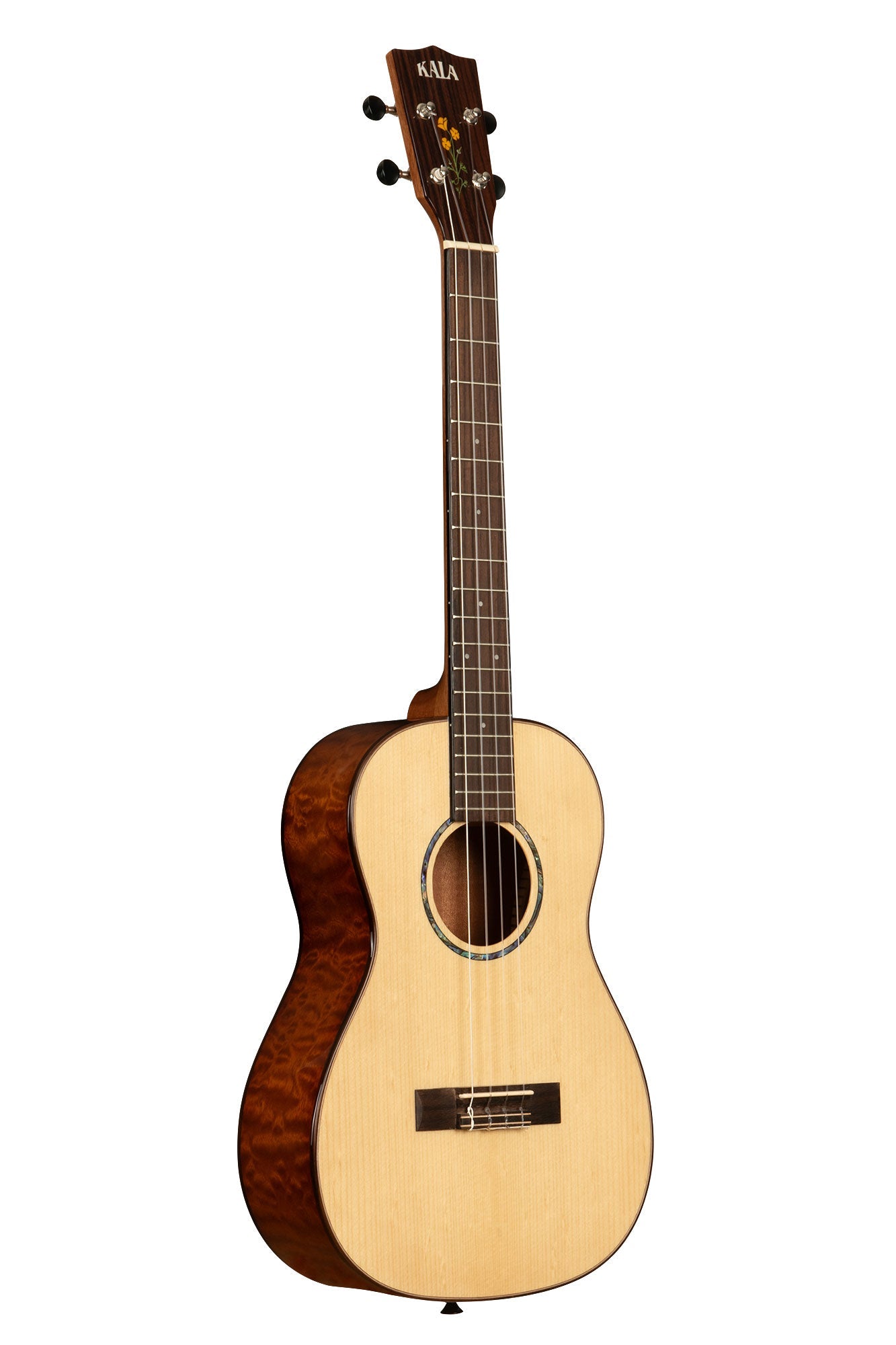 Kala 20th Anniversary Solid Spruce Top Quilted Mahogany Baritone Ukulele (KA-20TH-SQS-B)
