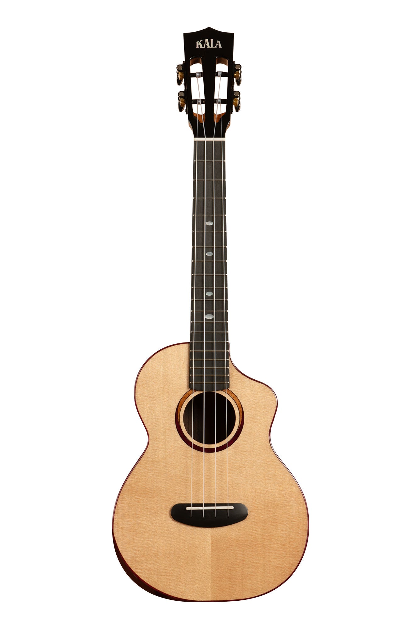 Kala Contour All Solid Gloss Spruce Rosewood Tenor Ukulele with Cutaway (KA-CT-SSRW-TG-C)