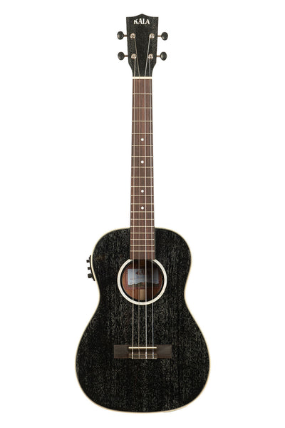 Kala All Solid Salt & Pepper Doghair Mahogany Baritone Ukulele with pickup (KA-SDH-BE)