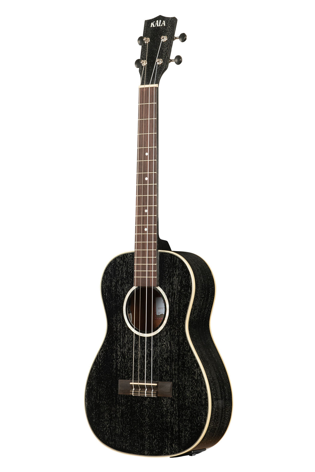 Kala All Solid Salt & Pepper Doghair Mahogany Baritone Ukulele with pickup (KA-SDH-BE)