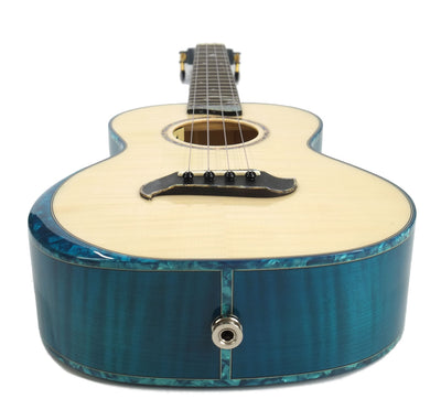 Kai All Solid Flame Maple Blue Tenor Ukulele (KTI-BD)