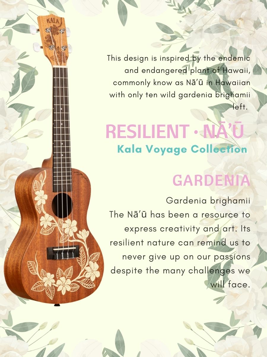 Kala Voyage Collection Ukulele (Gardenia)