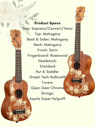 Kala Voyage Collection Ukulele (Gardenia)