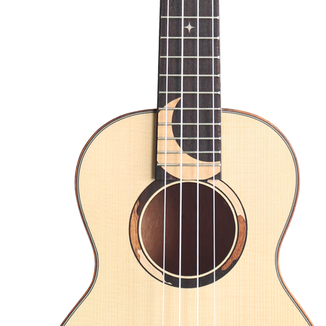Leho Moony Forest Solid Top Spruce/Flamed Mahogany Tenor Ukulele (LHUT-MOONY FOREST)