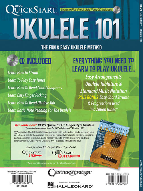 Ukulele 101 The Fun & Easy Ukulele Method Book w/CD