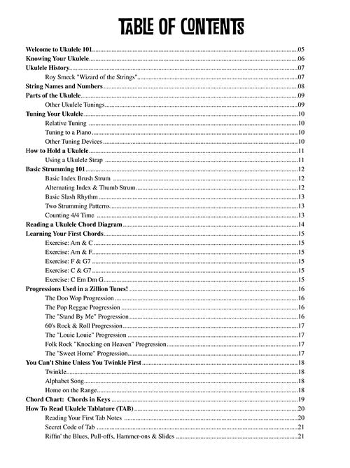 Ukulele 101 The Fun & Easy Ukulele Method Book w/CD