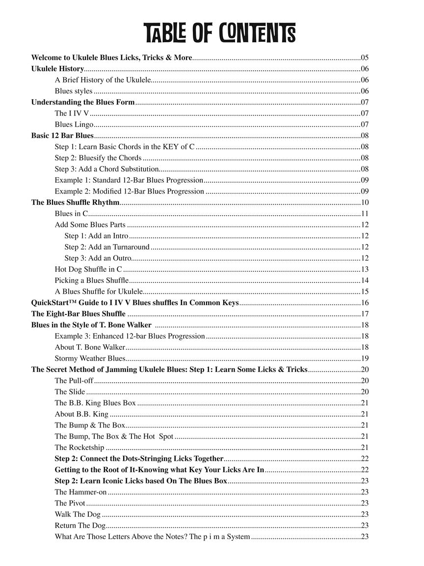 Kev's QuickStart for Ukulele Blues book