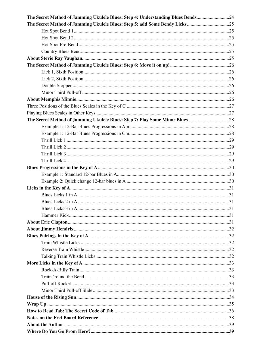 Kev's QuickStart for Ukulele Blues book