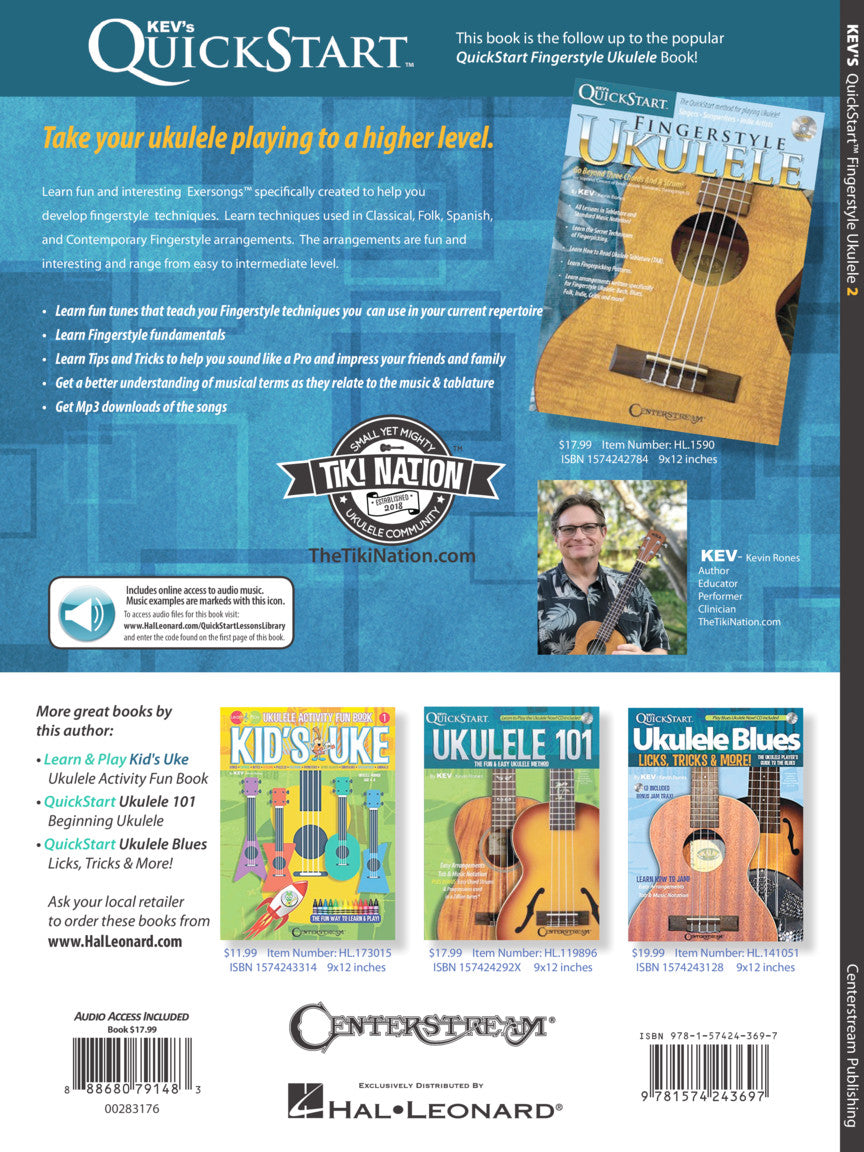 Kev's QuickStart for Fingerstyle Ukulele Volume 2 Book