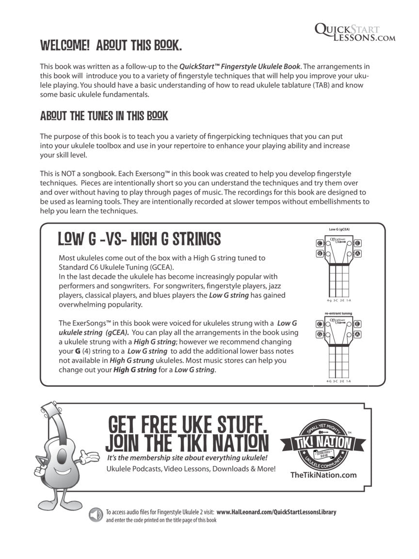 Kev's QuickStart for Fingerstyle Ukulele Volume 2 Book