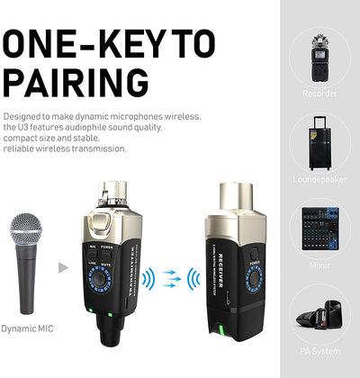 Xvive U3 Plug-on Microphone Wireless System