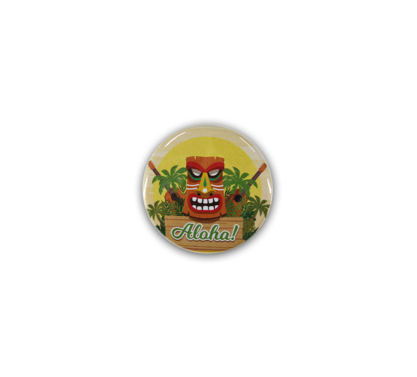 UM Badge - Twin Ukes Totem Mask Aloha