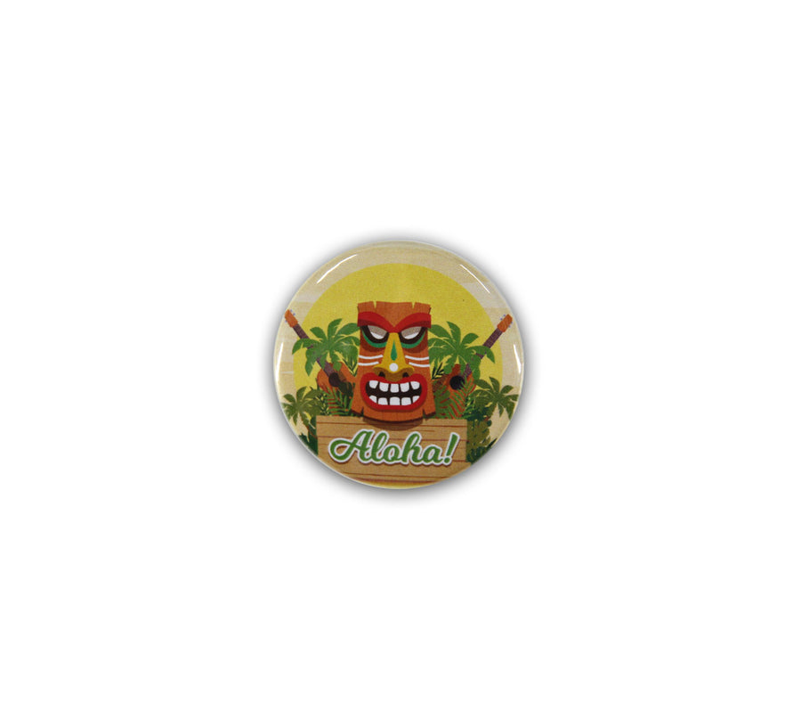 UM Badge - Twin Ukes Totem Mask Aloha