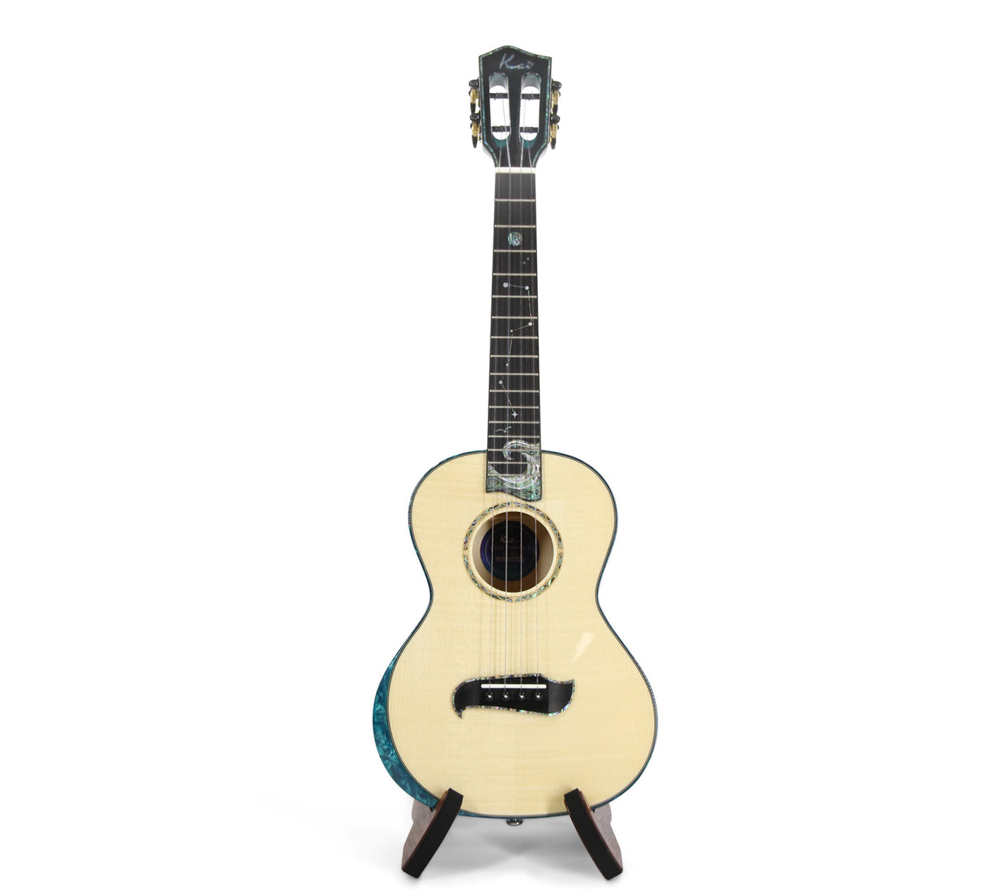 Kai All Solid Flame Maple Blue Tenor Ukulele (KTI-BD)