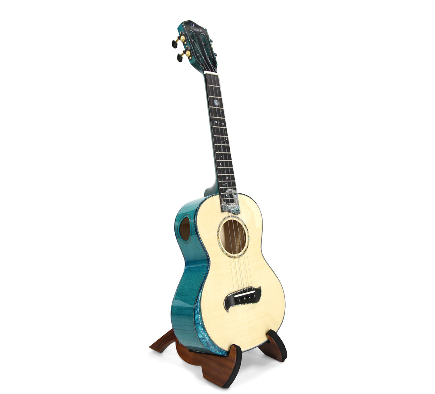 Kai All Solid Flame Maple Blue Tenor Ukulele (KTI-BD)