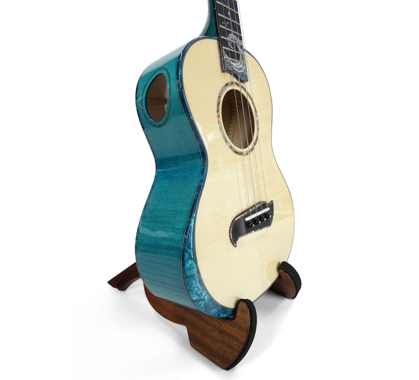 Kai All Solid Flame Maple Blue Tenor Ukulele (KTI-BD)