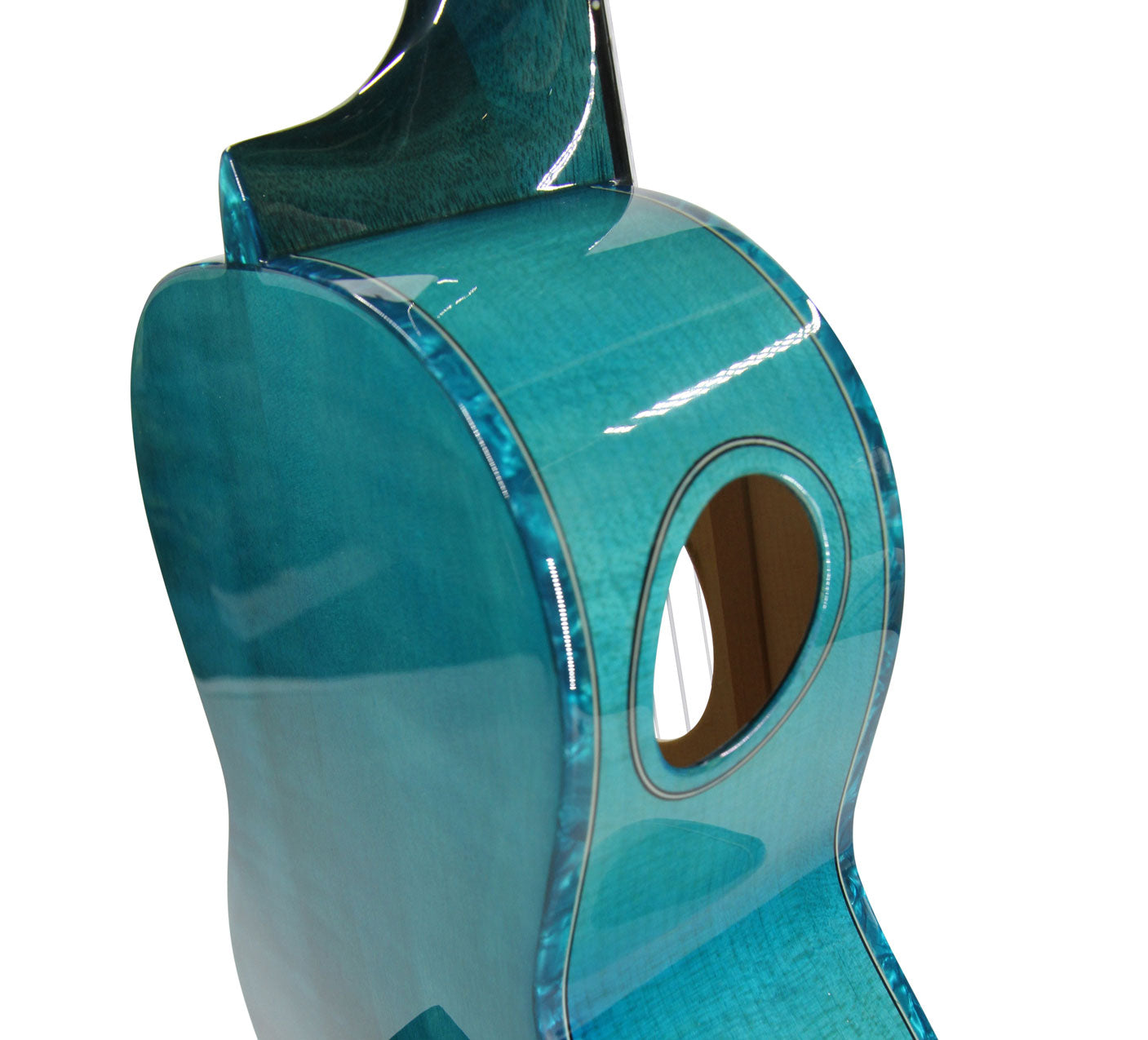 Kai All Solid Flame Maple Blue Tenor Ukulele (KTI-BD)