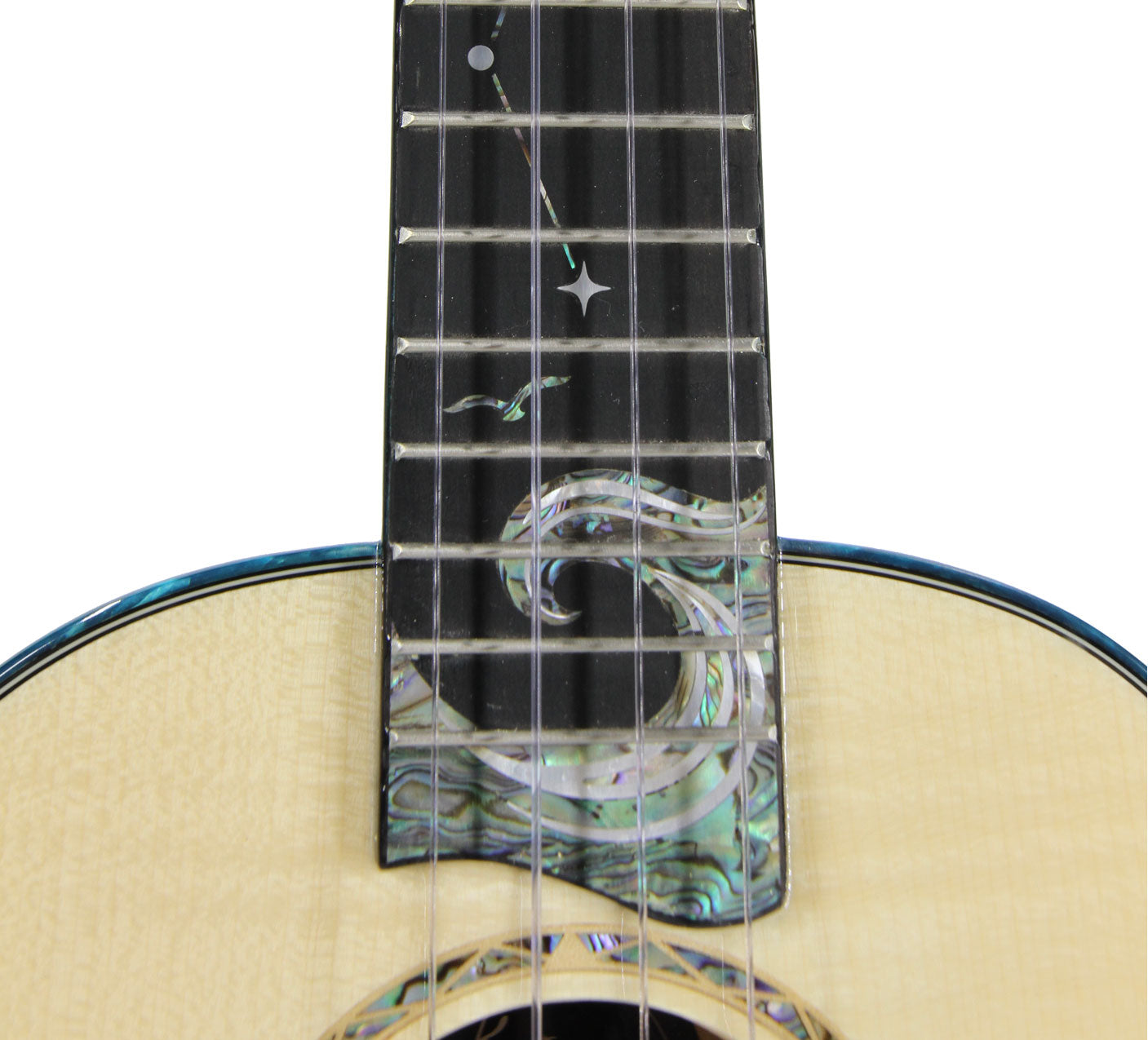 Kai All Solid Flame Maple Blue Tenor Ukulele (KTI-BD)