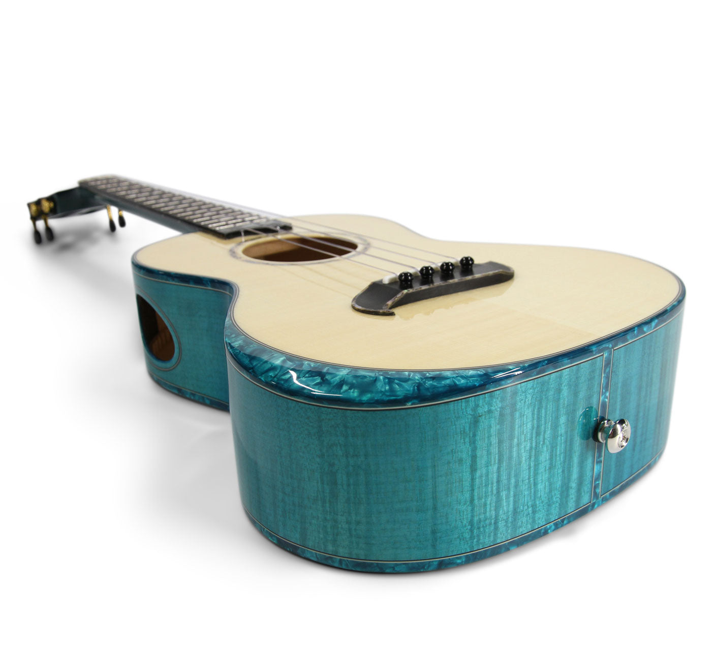 Kai All Solid Flame Maple Blue Tenor Ukulele (KTI-BD)
