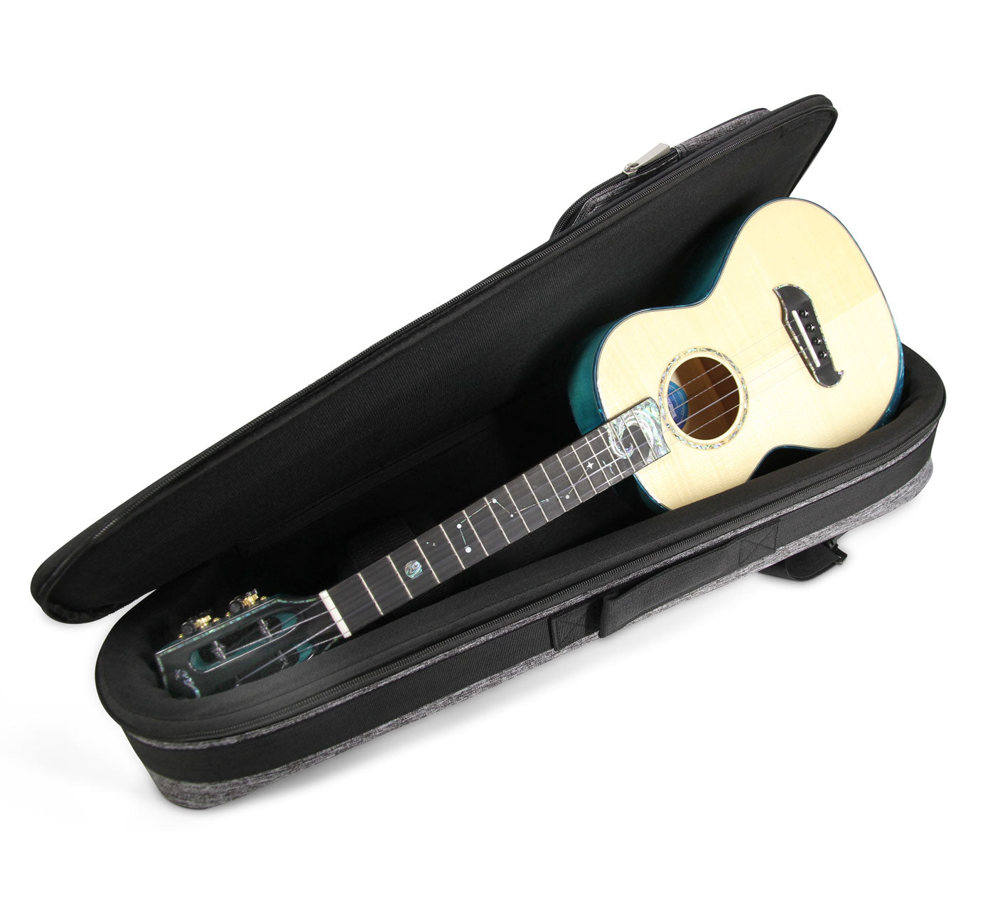 Kai All Solid Flame Maple Blue Tenor Ukulele (KTI-BD)