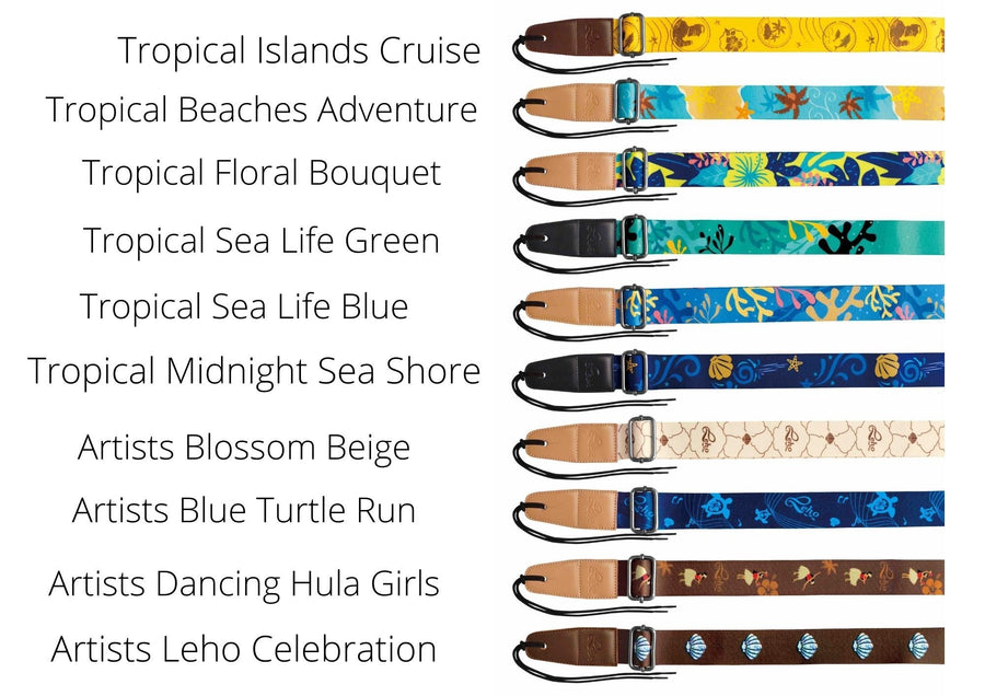 Leho Colourful Ukulele Straps (assorted designs)