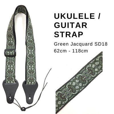 Ukulele Strap STRAP/SD18 Green Jacquard