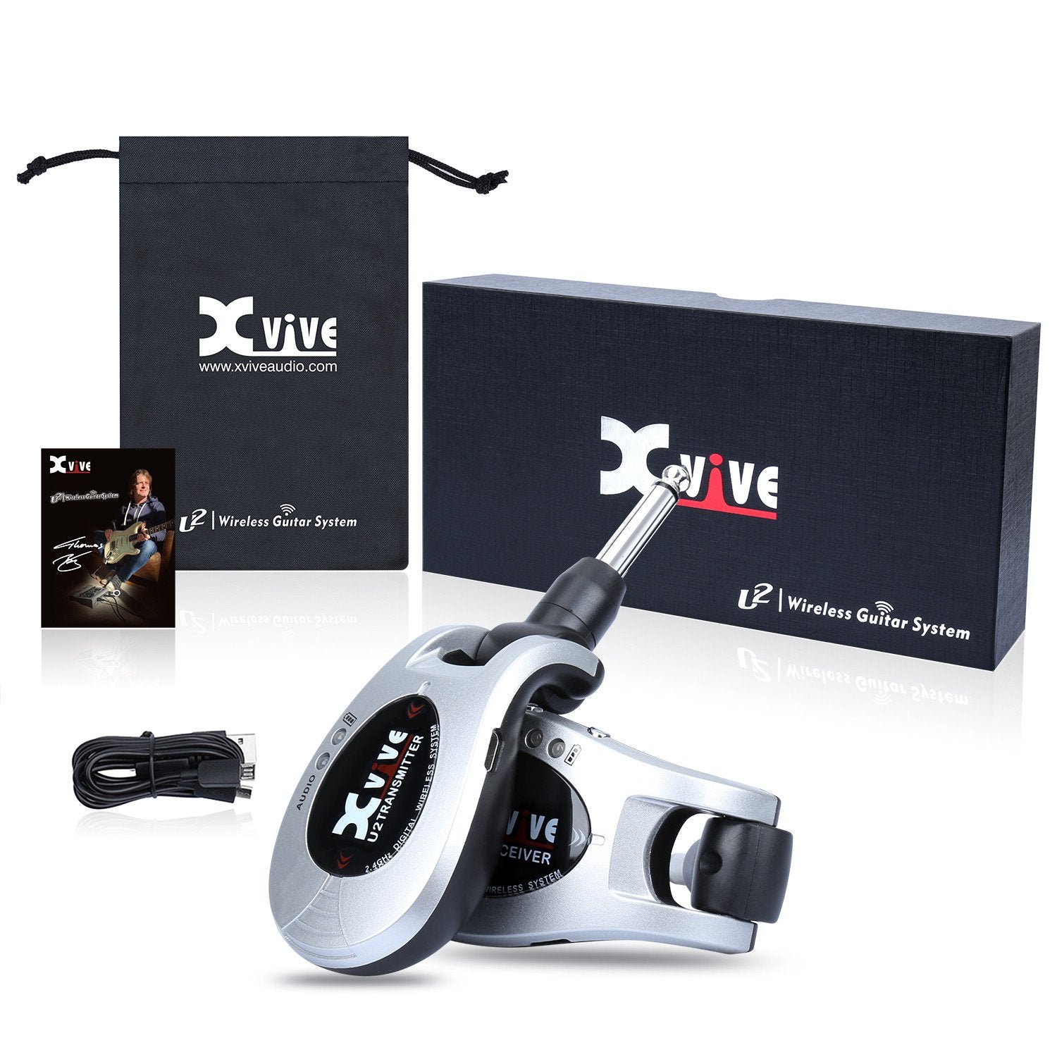 Xvive U2 Rechargeable 2.4GHZ Wireless Instrument Audio Transmitter