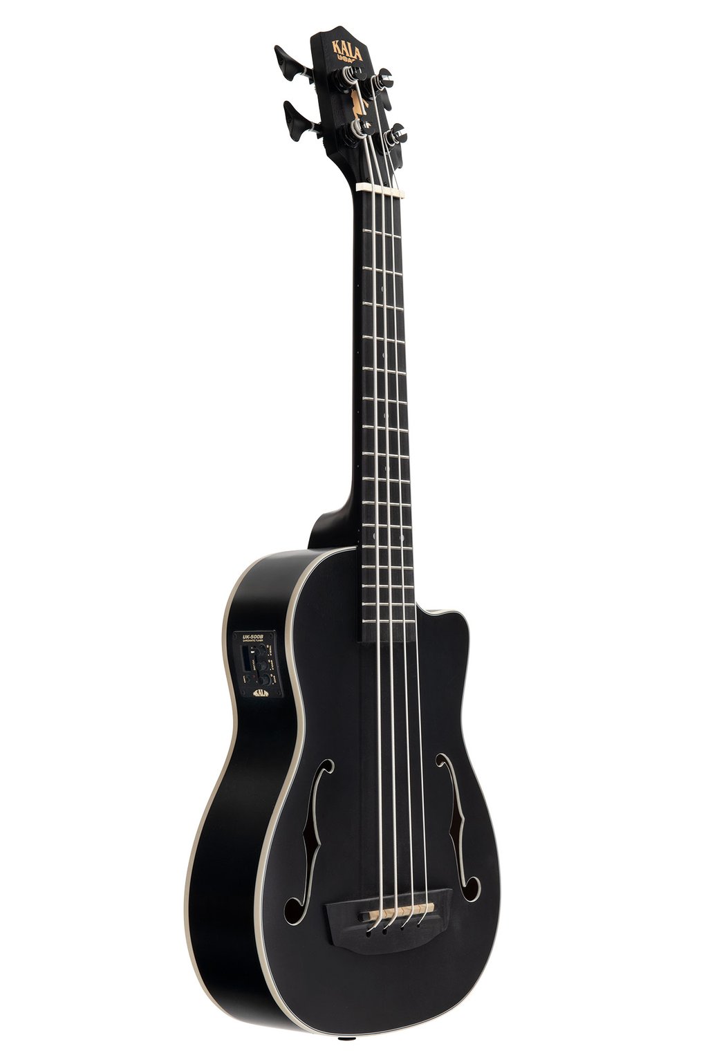 Kala Journeyman Matt Black Acoustic-Electric Fretted Ubass with F-holes