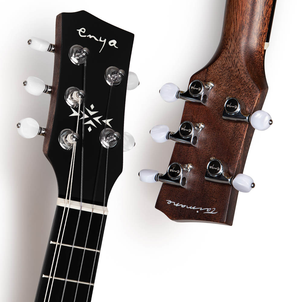 Enya MOON Taimane Signature Black 5-String Tenor Ukulele with pickup